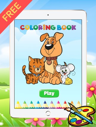 Dog &amp; Cat Coloring Book - All In 1 Drawing Paint And Color Games for Kid screenshot
