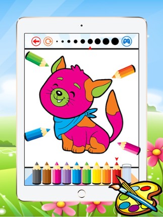 Dog &amp; Cat Coloring Book - All In 1 Drawing Paint And Color Games for Kid Image