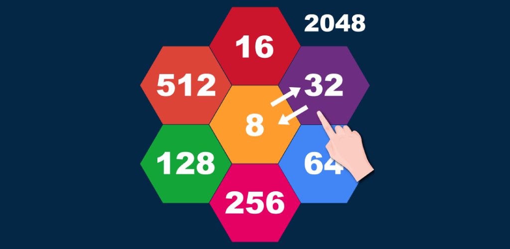 Games like Hexagons 2048 Puzzle: Swap n Merge Numbers