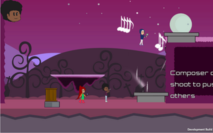 An adventure in an unfinished game screenshot