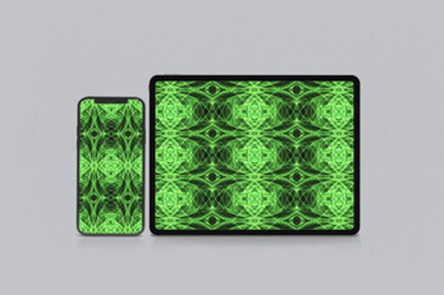 Green Abstract Fractal 4K Wallpaper ~ Liquid Light Series #2 Image