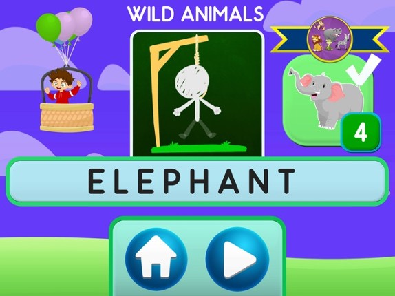 Hangman for Kids. Astrokids screenshot