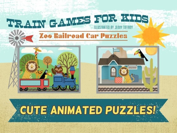 Train Games for Kids: Zoo Railroad Car Puzzles Image