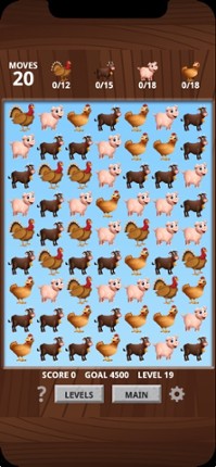 Farm Animal Match 3 Game screenshot