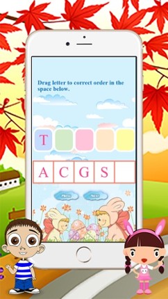 Letters A B C D E F to Z Order Kid Games with Song screenshot