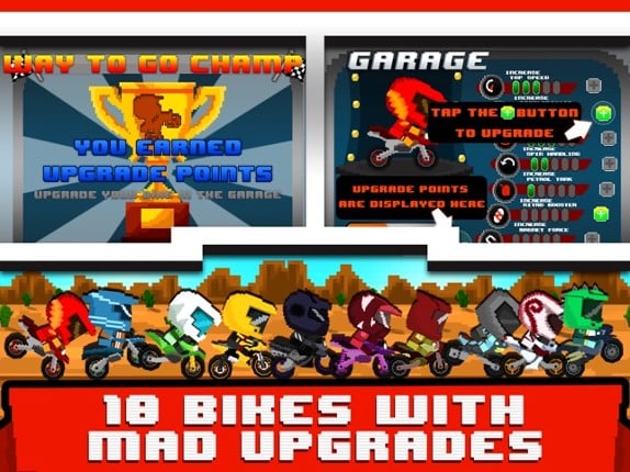 Blocky Bike Race 3D - A Pixl Roads Block Run screenshot