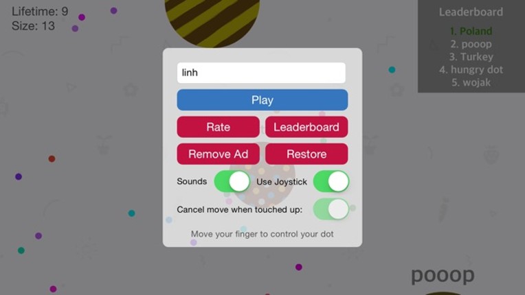 Crazy Dot Party: the kingdoms of dots ~ paradise of trivia game in blob.io version screenshot