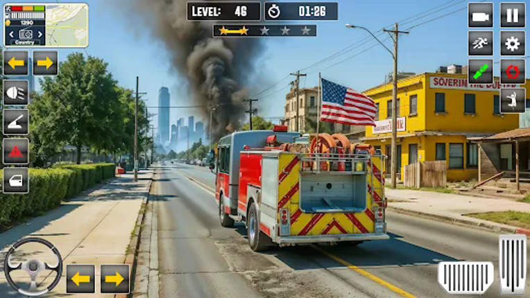 Fire Truck Rescue Sim 3D Games screenshot