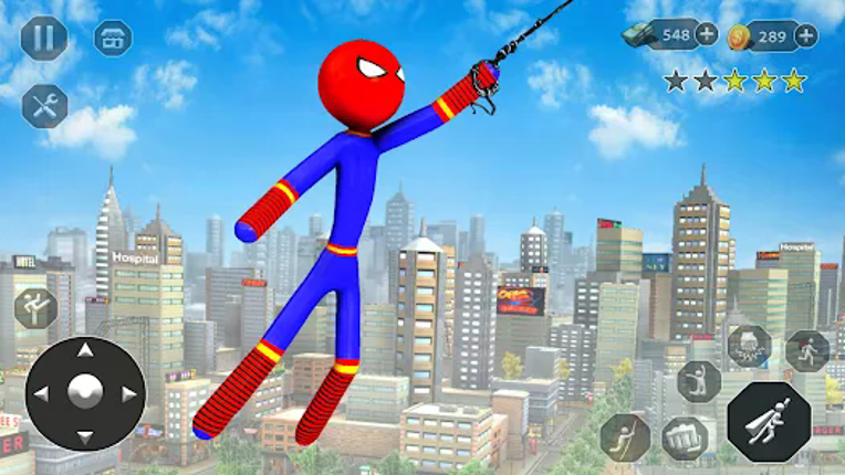 Stick Rope Hero Superhero Game Image