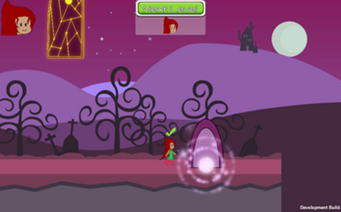 An adventure in an unfinished game screenshot