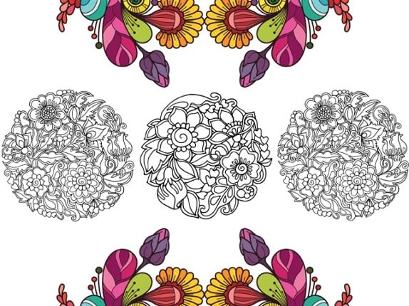 Mandala Coloring calm art therapy book for adults Image