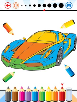 Sports Car Racing Coloring Book - Drawing and Painting Vehicles Game HD, All In 1 Series Free For Kid screenshot