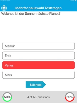 Das Sonnensystem Quiz screenshot