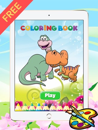 Dinosaur Dragon Coloring Book - All In 1 Dino Drawing, Animal Paint And Color Games HD For Good Kid screenshot