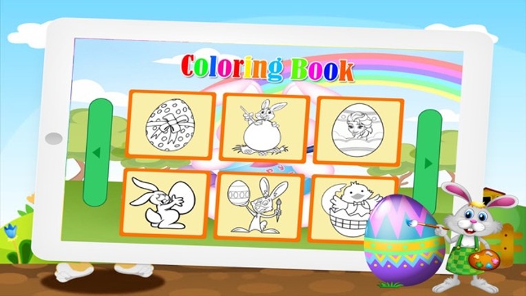 Easter Eggstravaganza and Rabbit coloring for kids Image