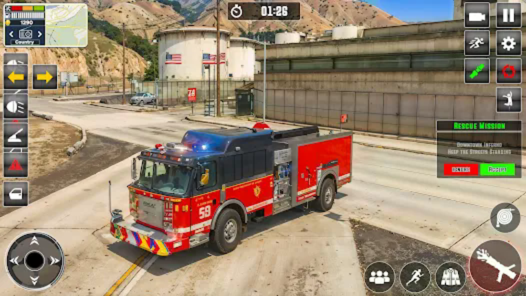 Fire Truck Rescue Sim 3D Games Image