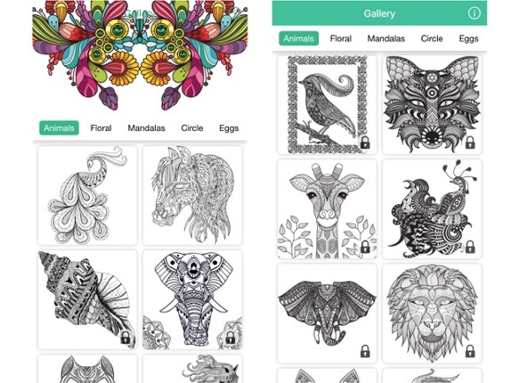 Mandala Coloring calm art therapy book for adults screenshot