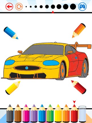 Sports Car Racing Coloring Book - Drawing and Painting Vehicles Game HD, All In 1 Series Free For Kid screenshot