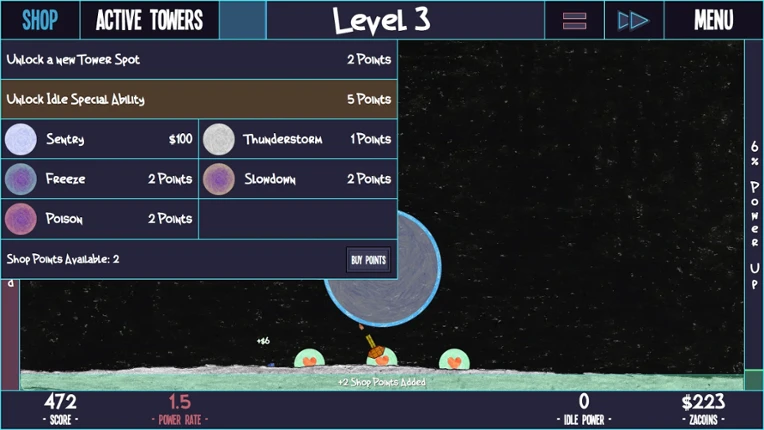ZaciSa: Idle Defense! screenshot