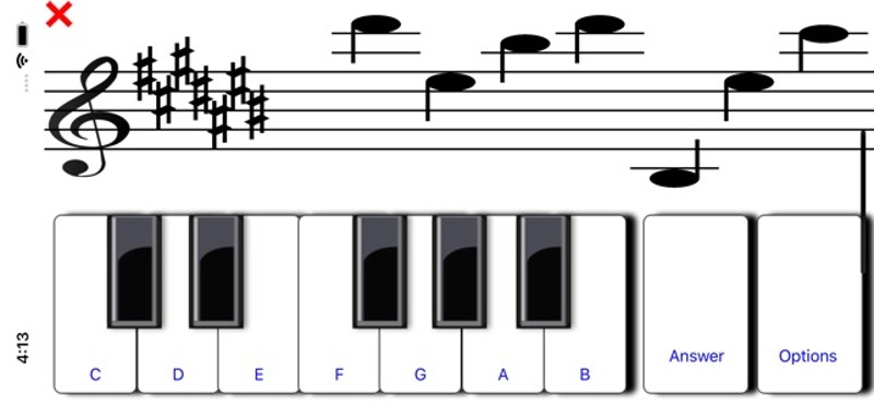 ¼ learn sight read music tutor screenshot