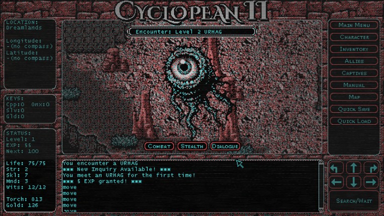 Cyclopean II: The Dreamlands screenshot