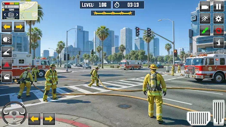 Fire Truck Rescue Sim 3D Games screenshot