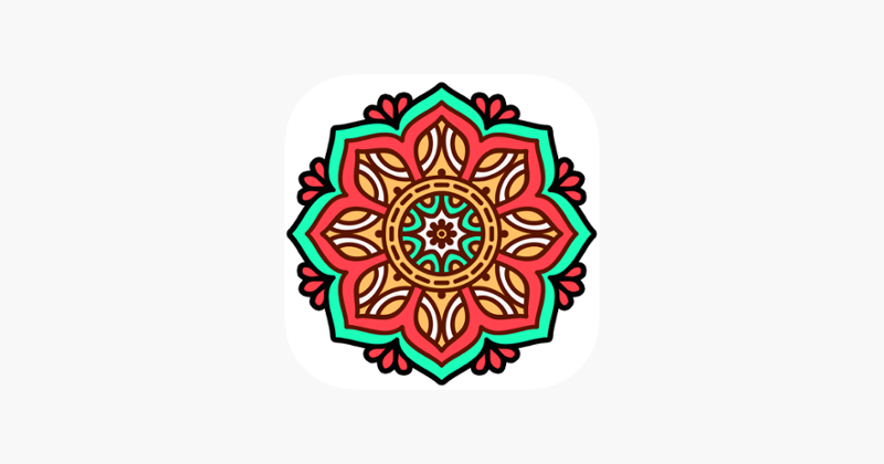 Mandala Coloring calm art therapy book for adults Image