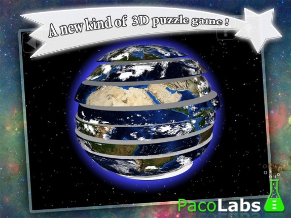 Earth Puzzle - a spherical puzzle game in 3D screenshot