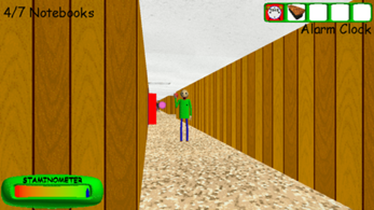 Baldi's Basics Plus but Baldi eats an apple while chasing you screenshot
