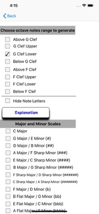 ¼ learn sight read music tutor screenshot