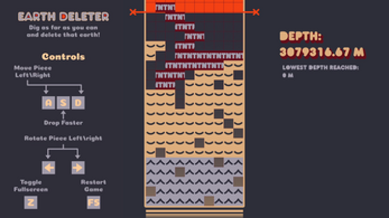 Earth Deleter - LDJam 48 - Deeper and Deeper Image