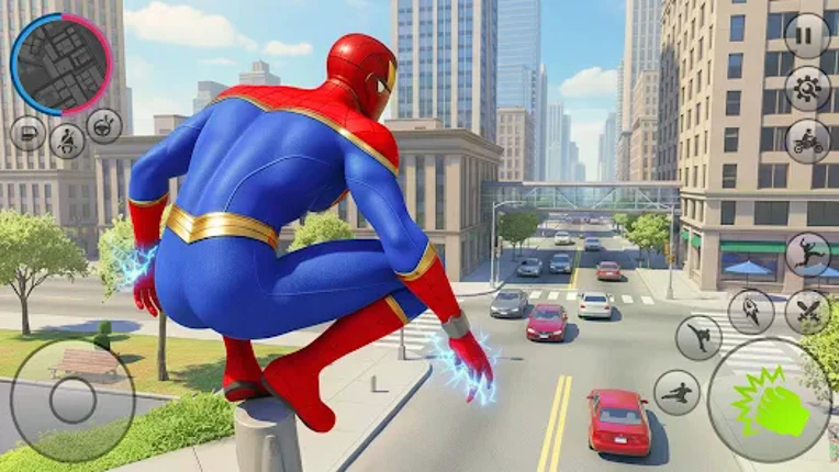 Spider Hero Flying City Rescue Image