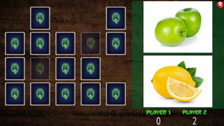 All Vegetals Pairs Memory Game Image