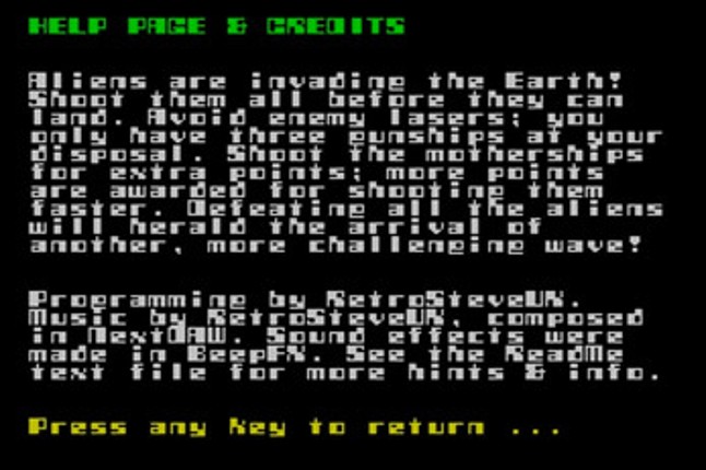 BasInvaders (ZX Spectrum Next) Image