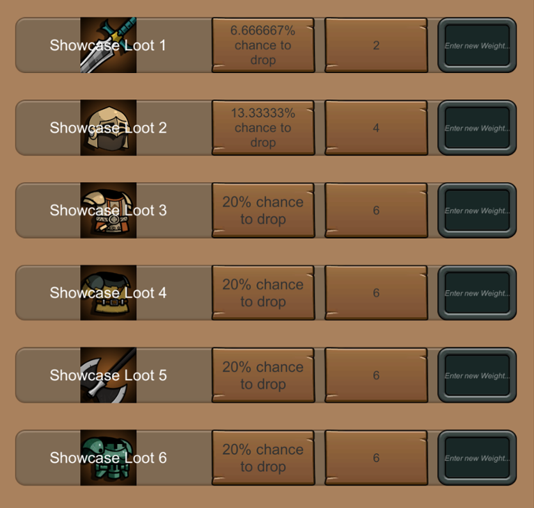 Games like "No Frills" Loot Tables