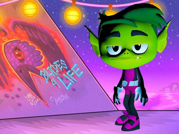 Super Beast Boy Titans Go Game Cover