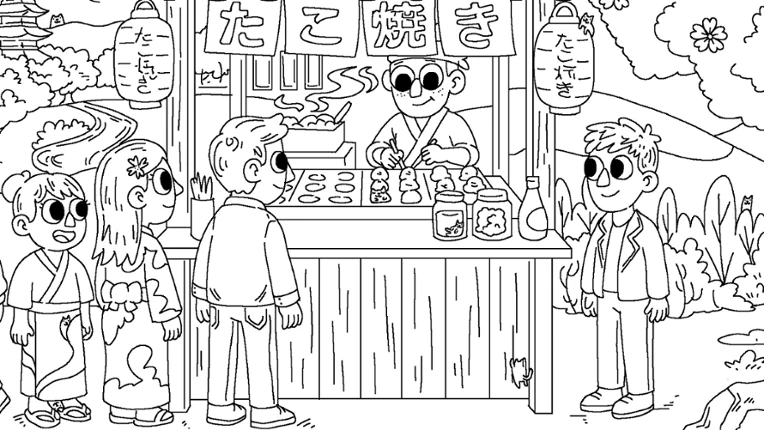100 Cats Lost in Japan 2 Find & Color screenshot