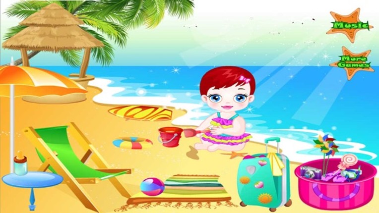 Baby In the Sand - Swimming &amp; Play for Girl &amp; Kids Game Image