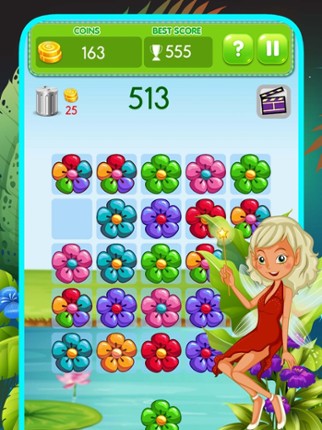Flowerz Garden Merging - Link Color Match Puzzle screenshot