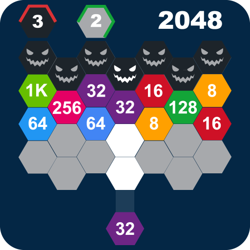 Games like 2048 Hexa Monsters Attack: Shoot n Merge Numbers