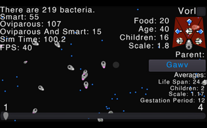 Bacteria Simulation (V 1.12.0) Image