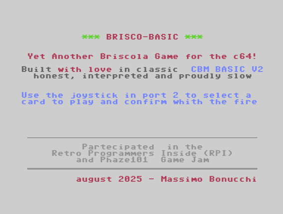 BriscoBasic (Commodore 64) Image
