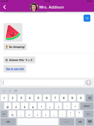 Chatty Math screenshot