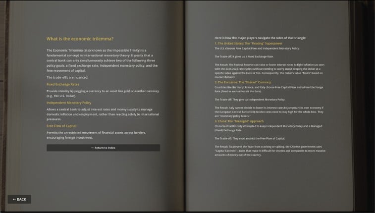 Federal Reserve Simulator screenshot