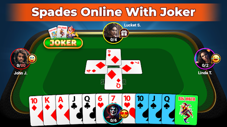 Spades Online Multiplayer Game screenshot