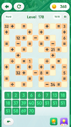Math Cross - Crossword Puzzle Image