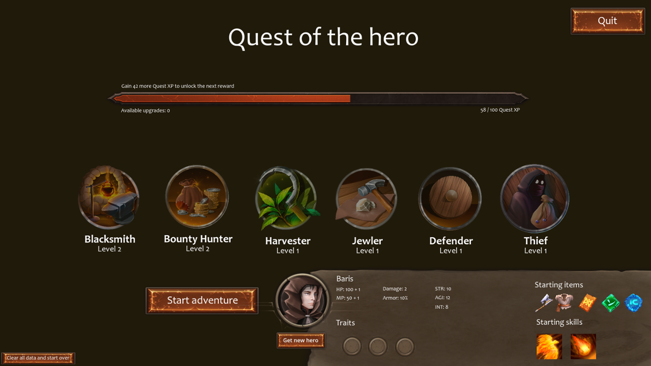Games like Quest of the hero