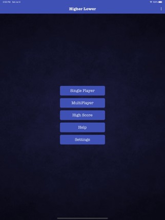 Higher Lower Card Game Image