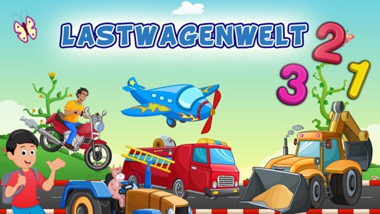 Learn German for Kids- First Words Trucks World Image
