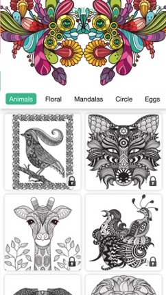 Mandala Coloring calm art therapy book for adults screenshot